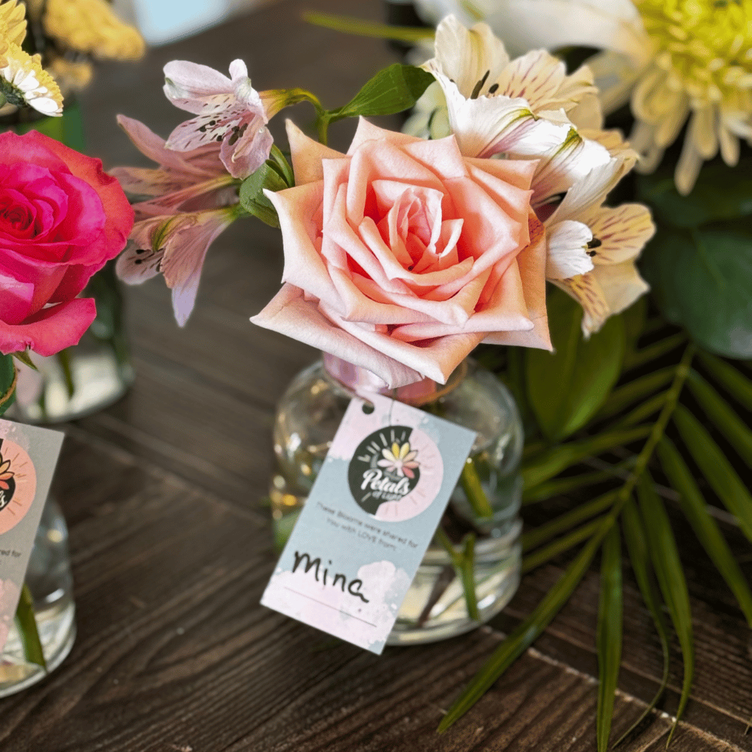 Floral arrangements donated to Petals of Light Oklahoma to be repurposed and gifted to one of many care facilities in the Oklahoma City area.