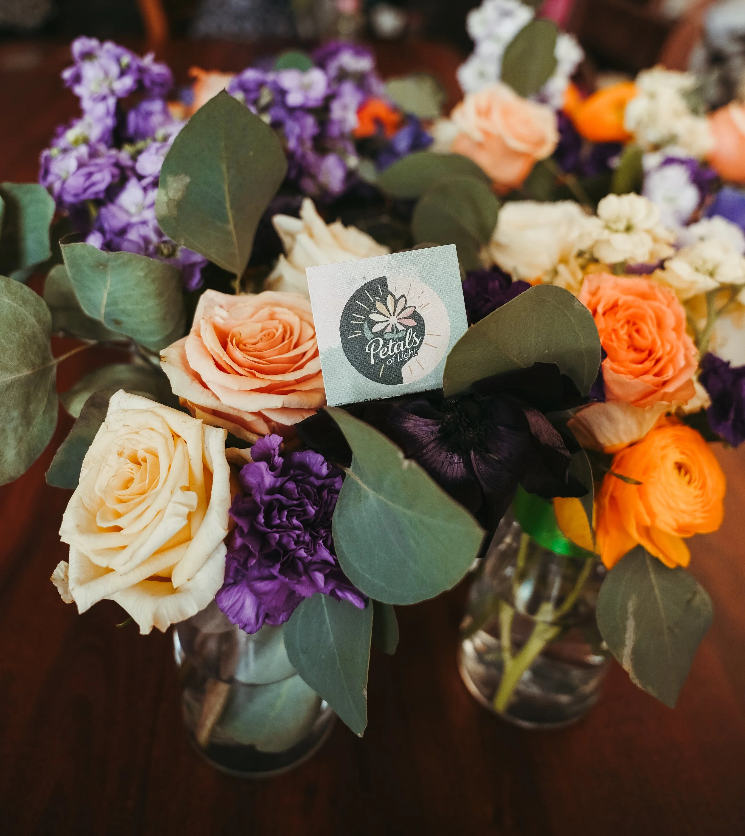 Floral arrangements donated to Petals of Light Oklahoma to be repurposed and gifted to one of many care facilities in the Oklahoma City area.