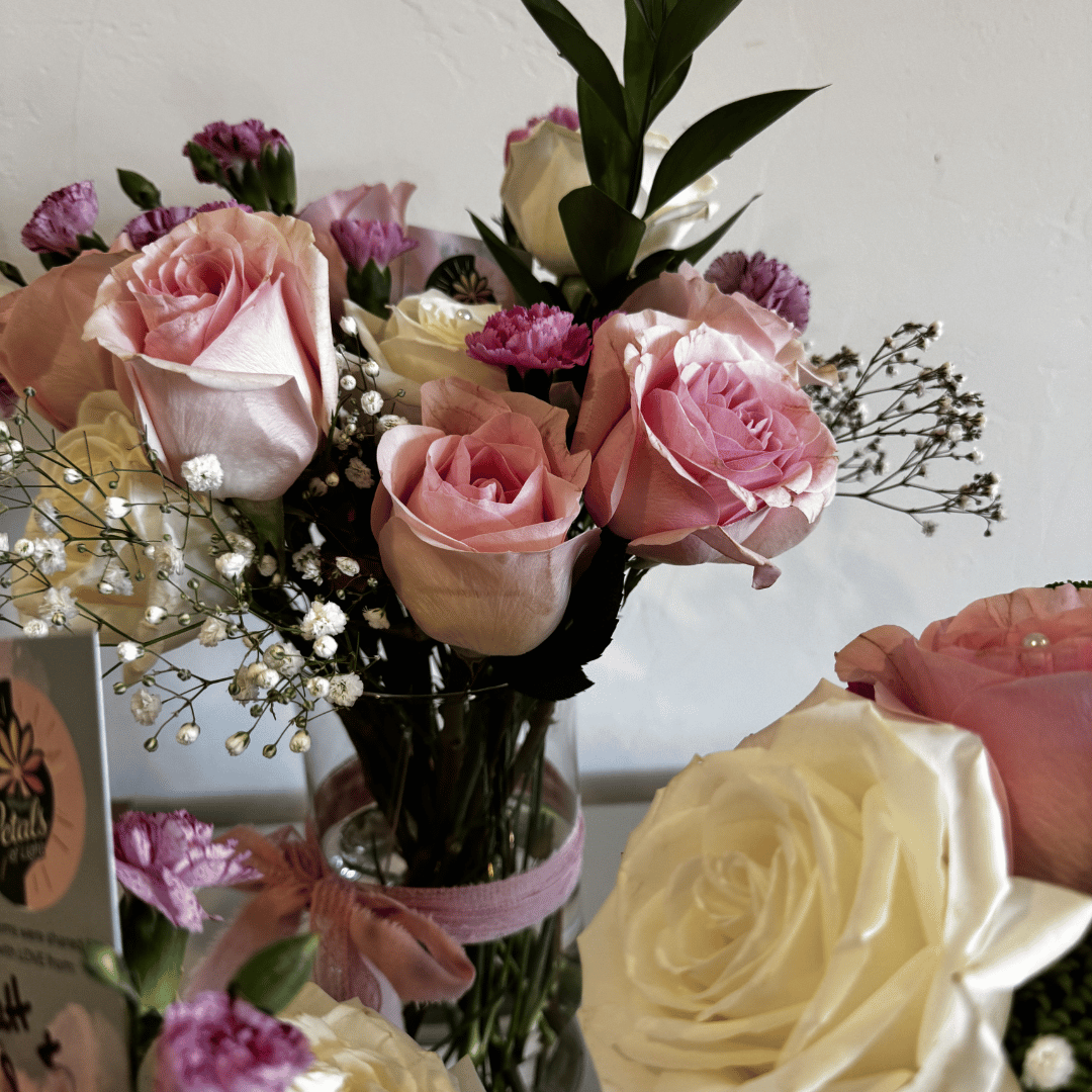 Floral arrangements donated to Petals of Light Oklahoma to be repurposed and gifted to one of many care facilities in the Oklahoma City area.