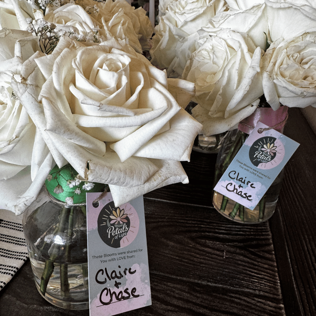 Floral arrangements donated to Petals of Light Oklahoma to be repurposed and gifted to one of many care facilities in the Oklahoma City area.