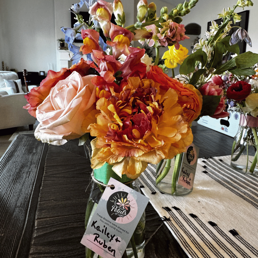 Floral arrangements donated to Petals of Light Oklahoma to be repurposed and gifted to one of many care facilities in the Oklahoma City area.
