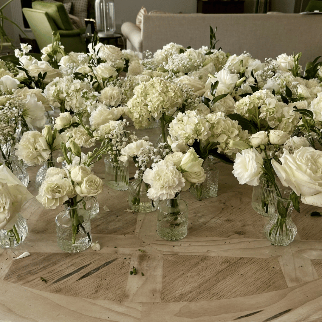 Floral arrangements donated to Petals of Light Oklahoma to be repurposed and gifted to one of many care facilities in the Oklahoma City area.