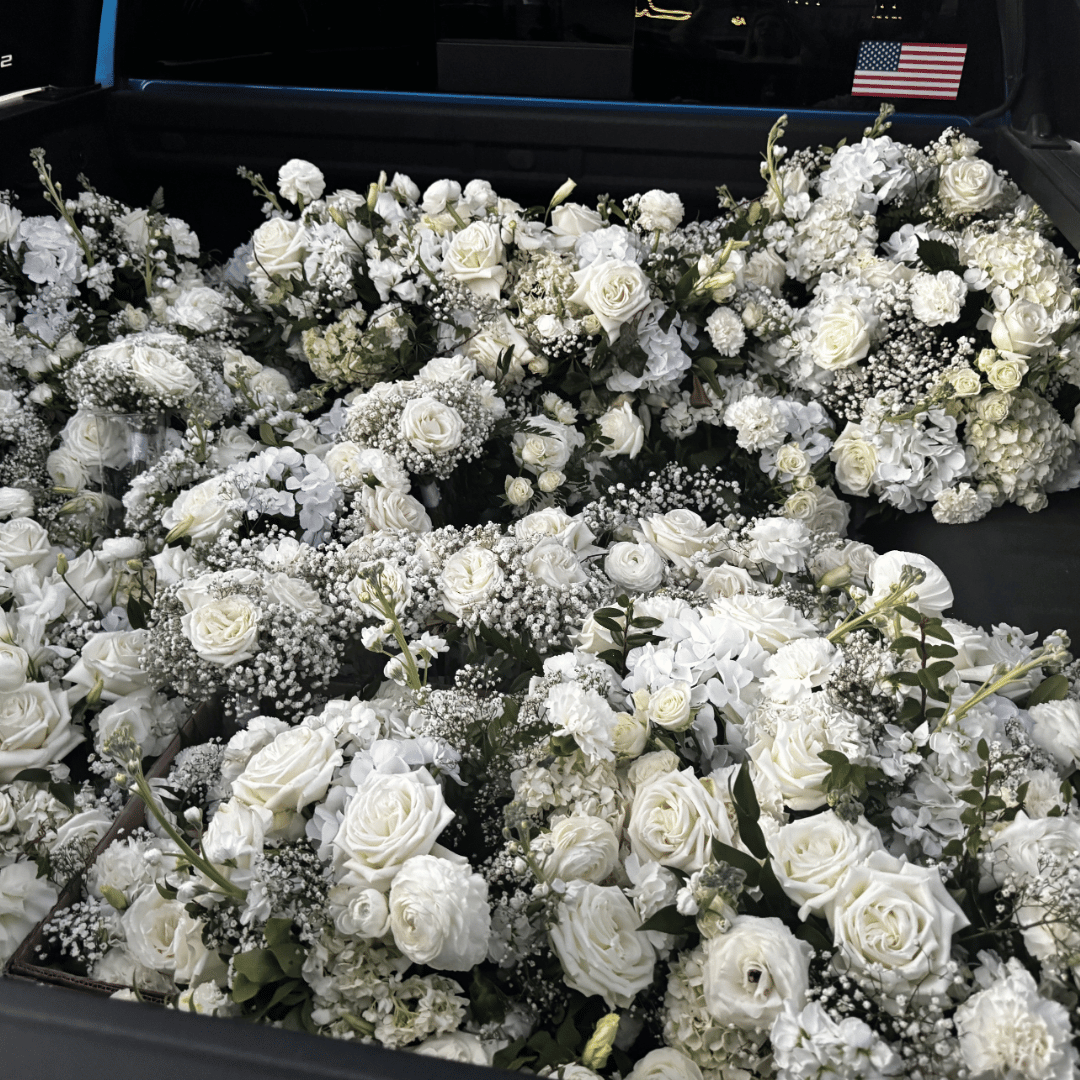Floral arrangements donated to Petals of Light Oklahoma to be repurposed and gifted to one of many care facilities in the Oklahoma City area.