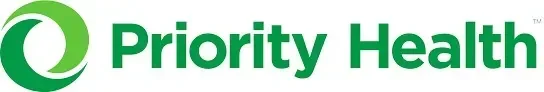 Priority Health logo with a green circular arrow symbol and green text