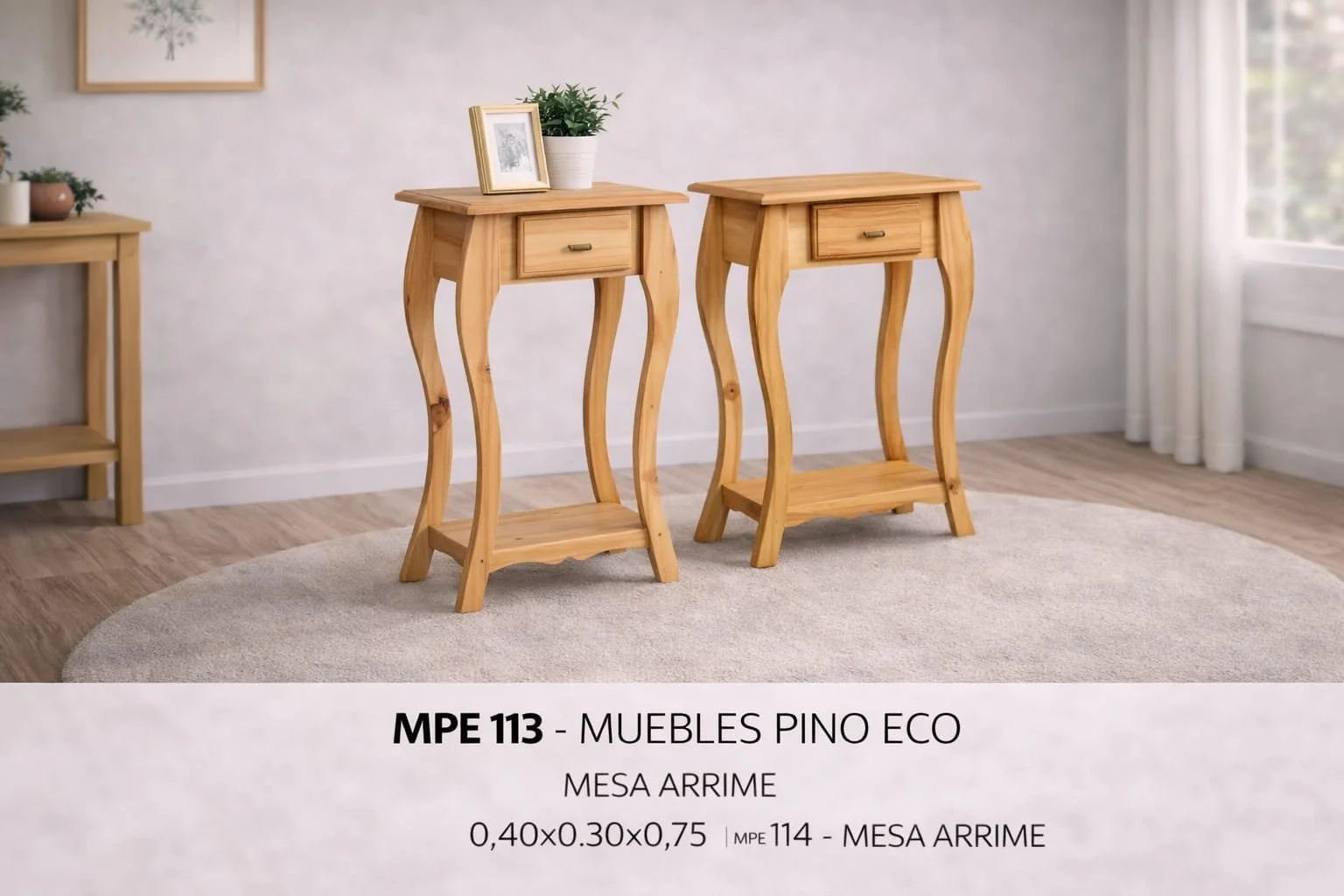 Mesa  Arrime de Madera Pino