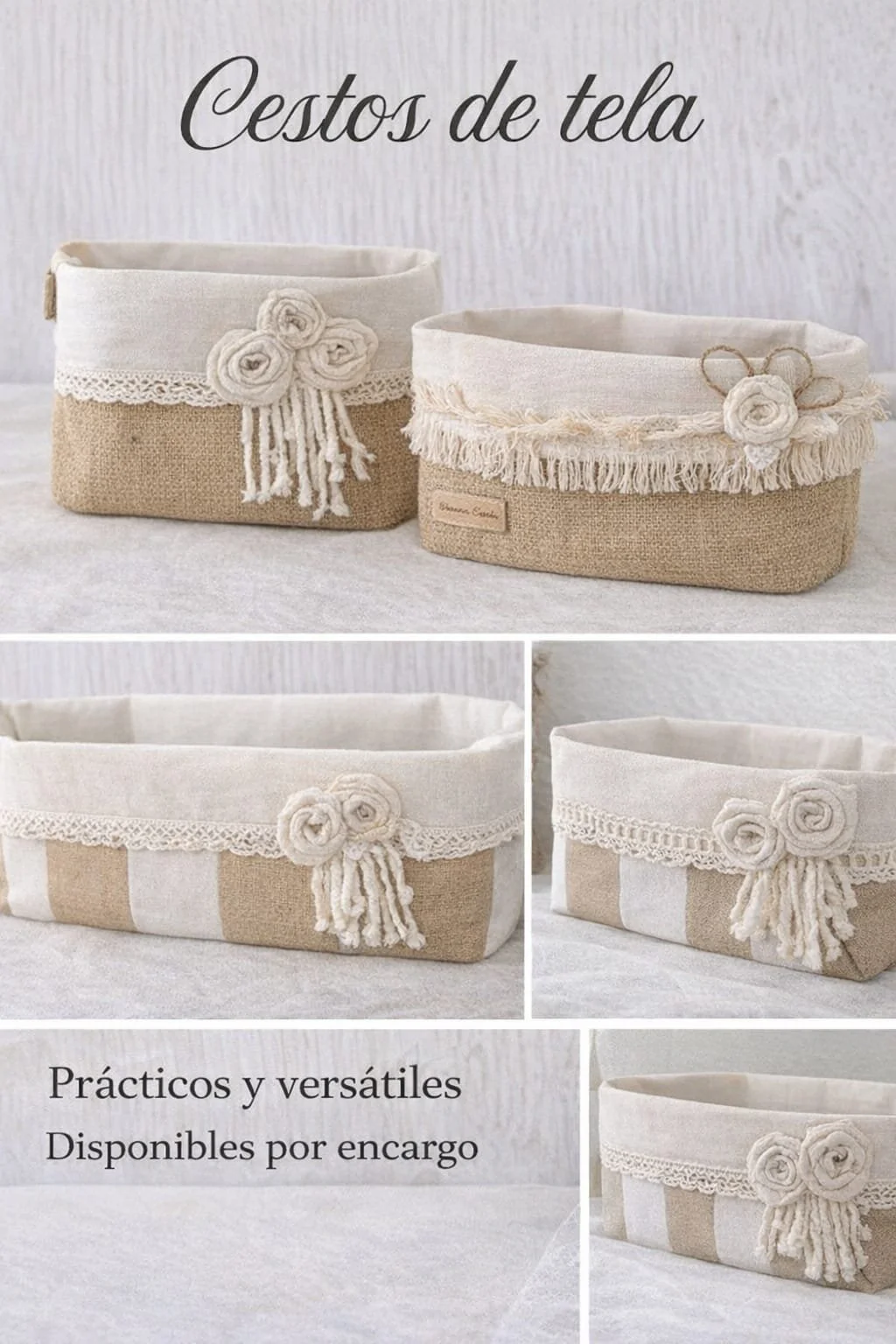 Cestas de Tela Rústicas y Elegantes
