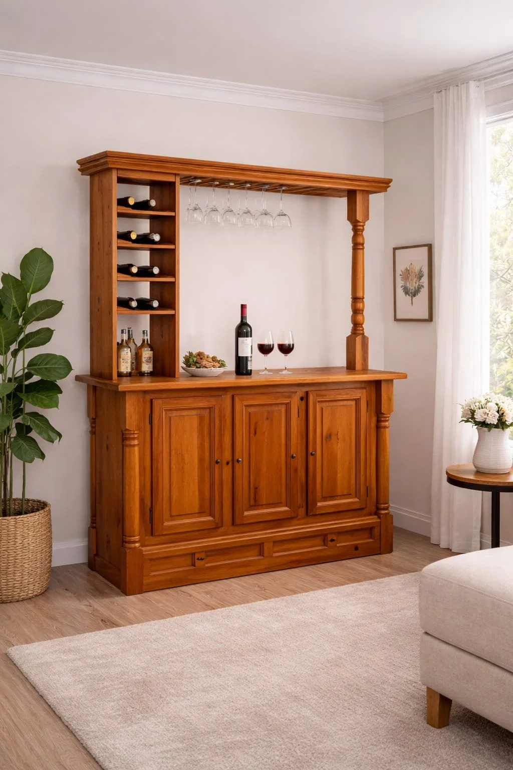 Barra Recta de Madera Premium