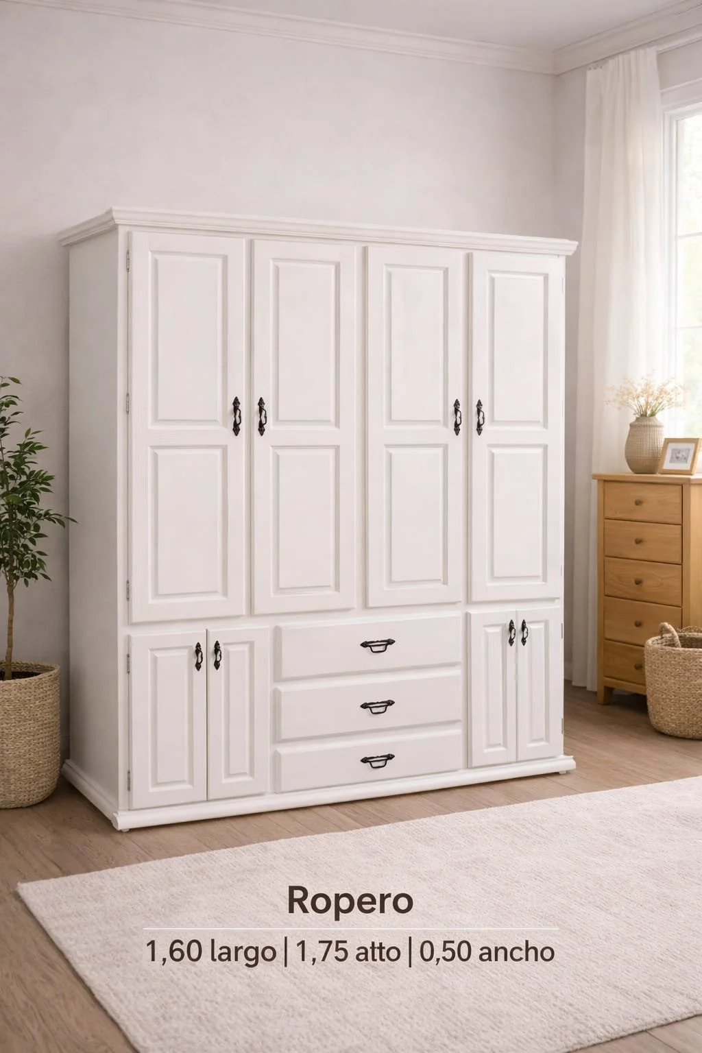 Ropero Elegante de 4 Puertas