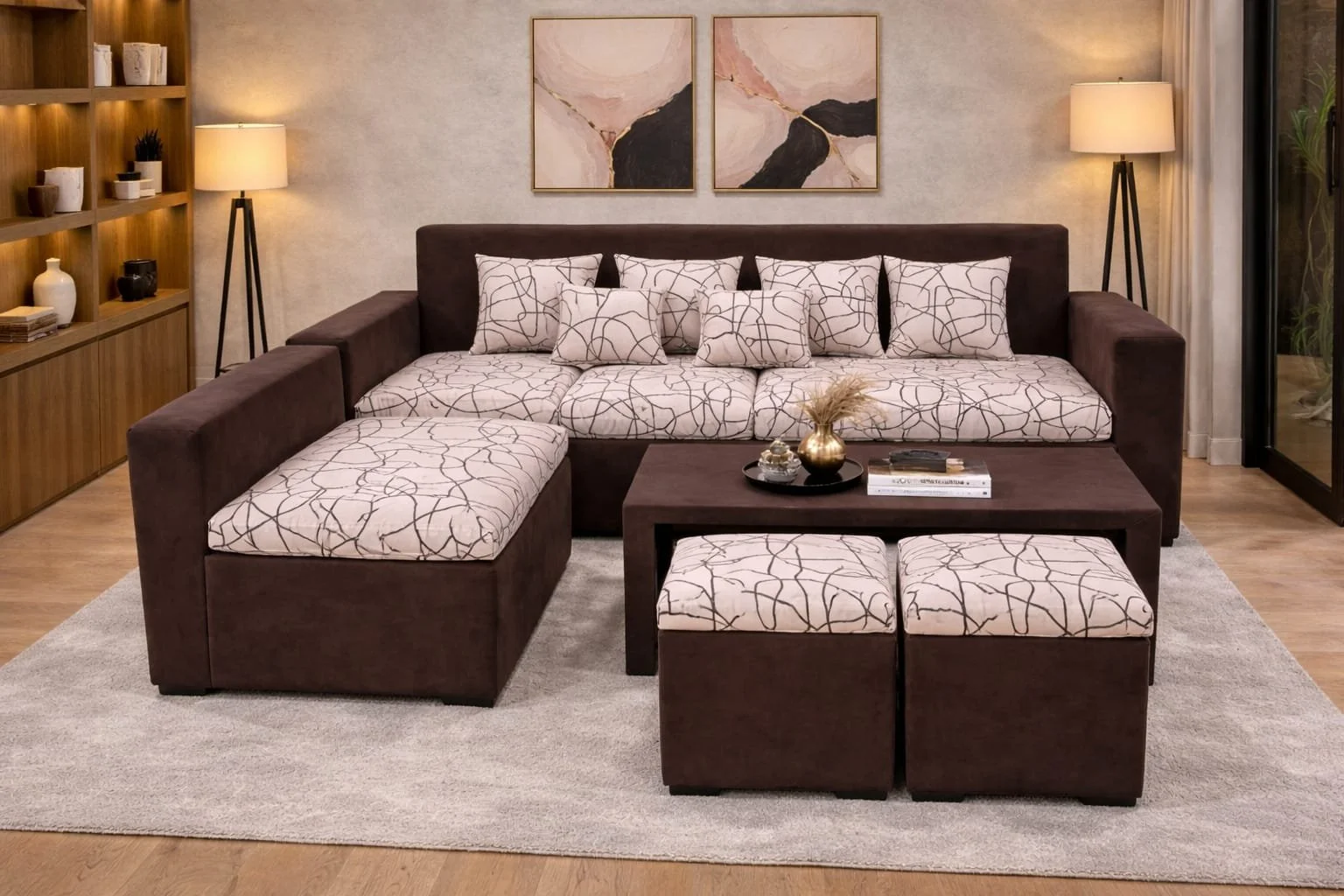 Juego de Sillón Sofá Completo 5 Puestos