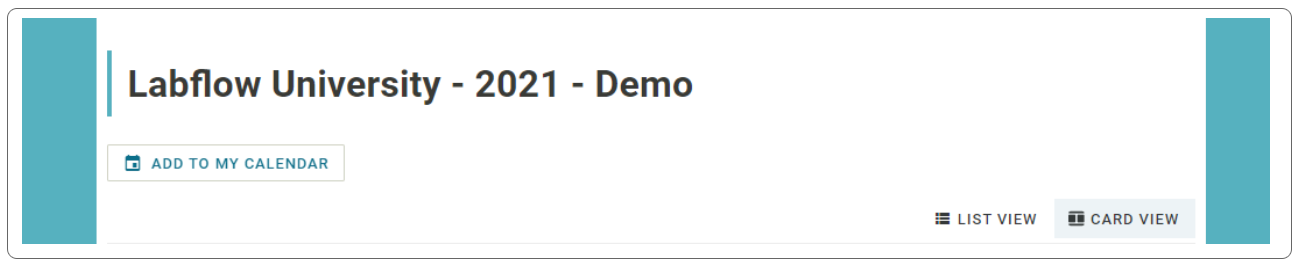 Labflow University - 2021 - Demo