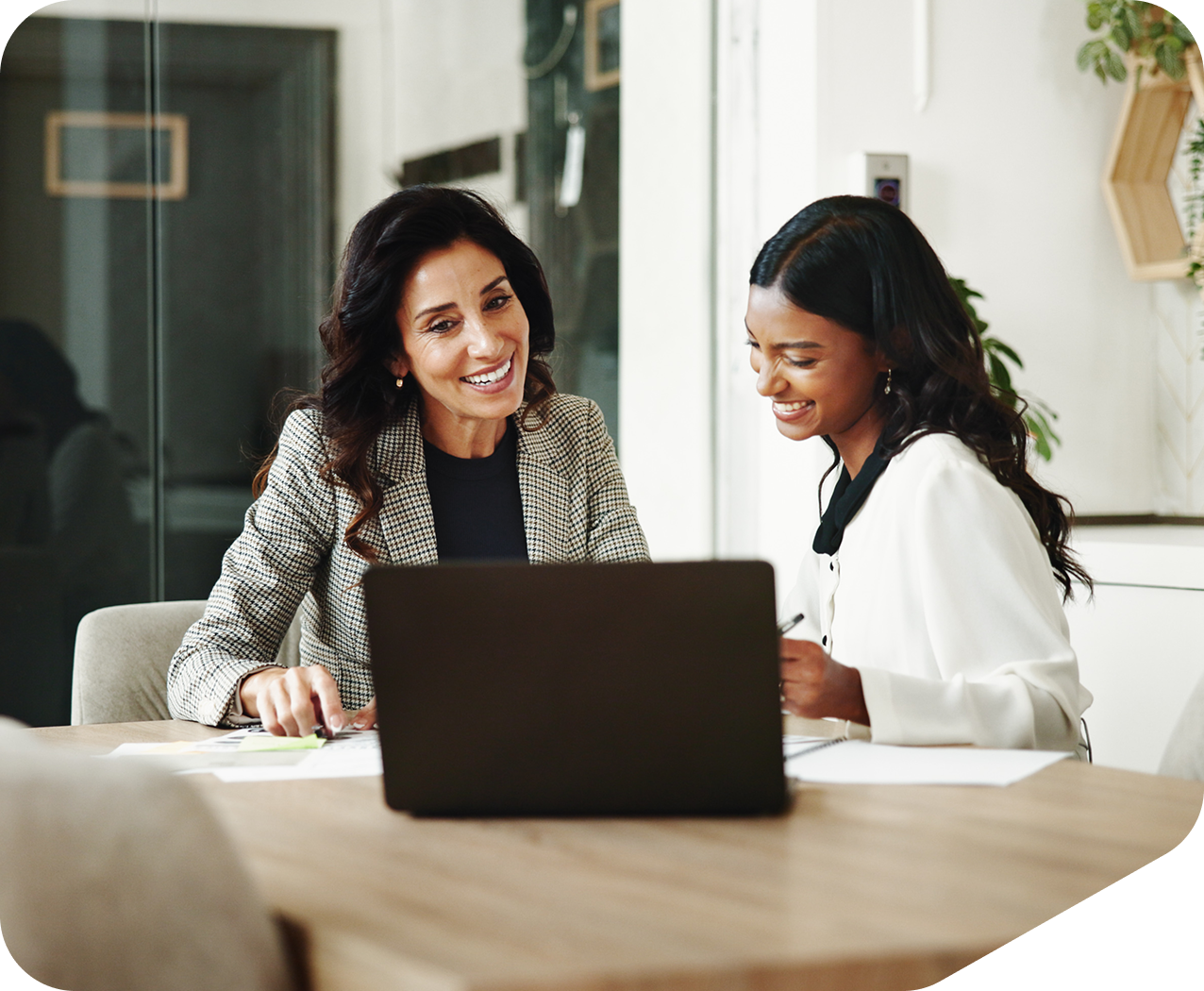 Teacher with student