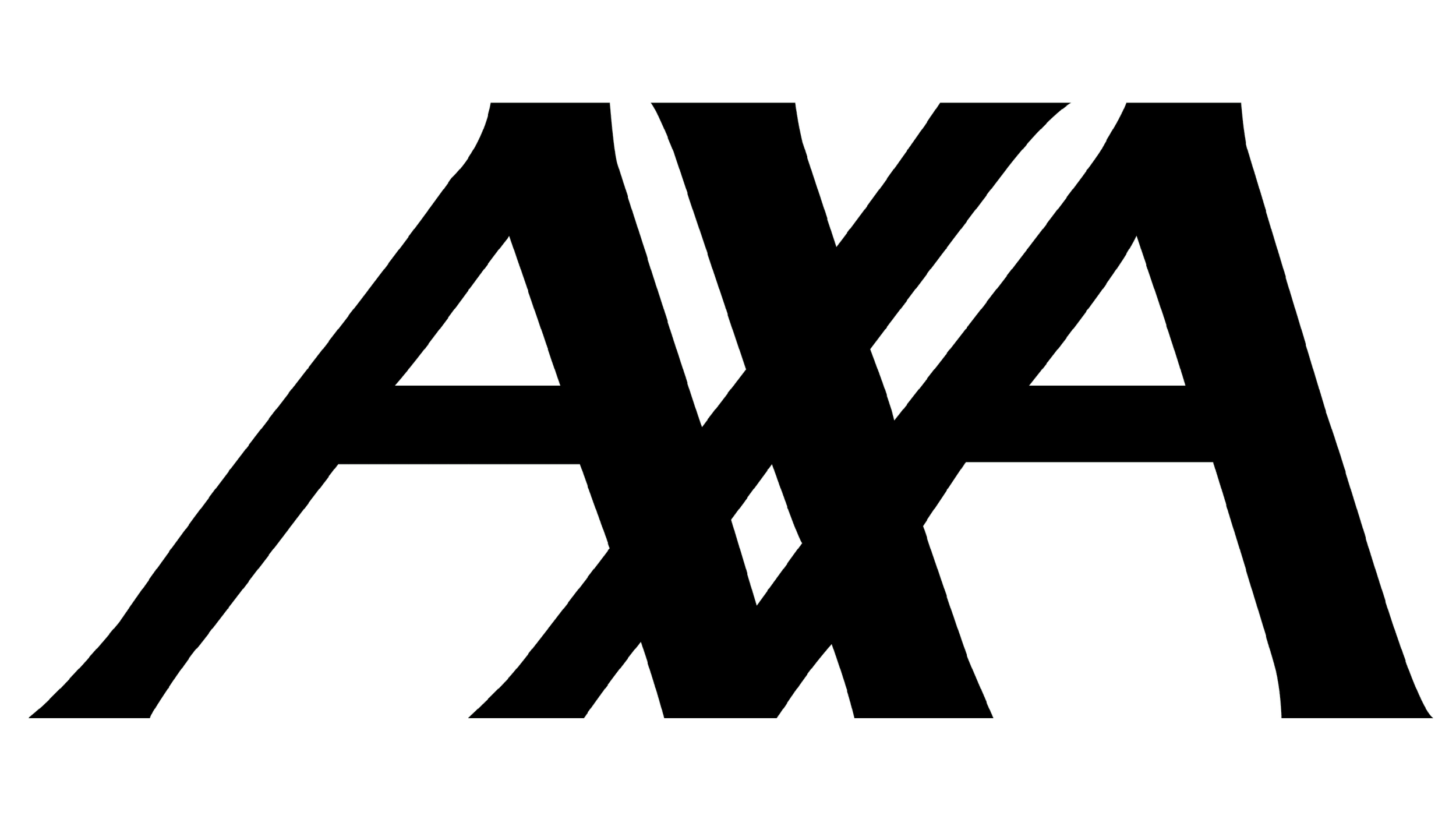 Outline of the logo with the text AXY.