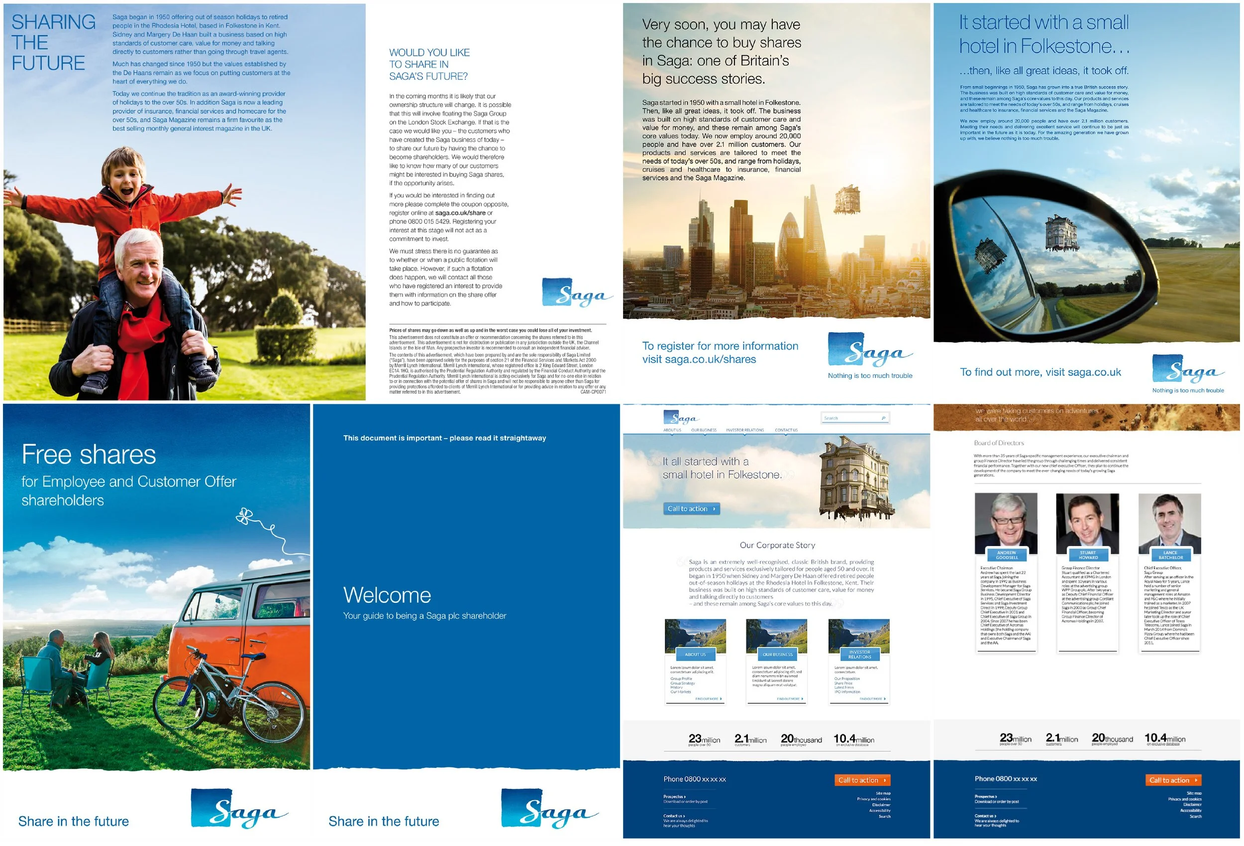 IPO press ads and website