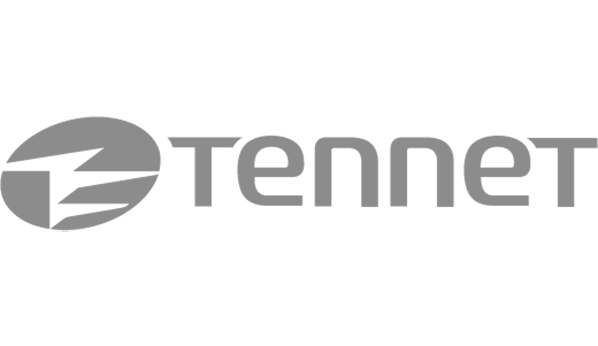 Tennet logo with an emblem and the company name in gray text