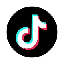 TikTok logo with a black background