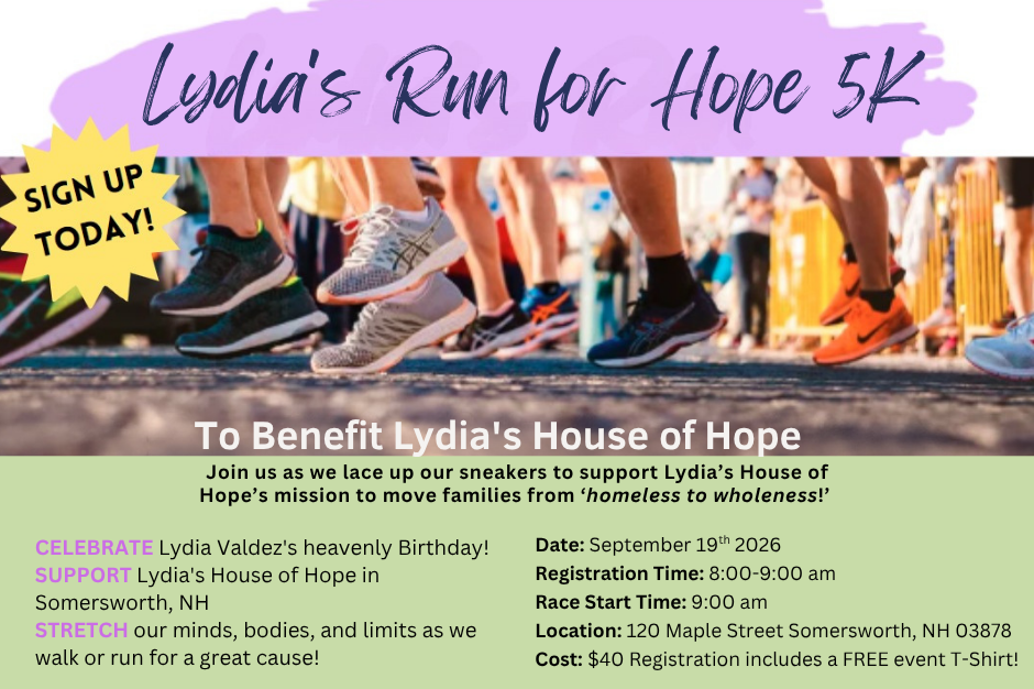 👟 It's That Time Of Year Again!       LYDIA's 5K RUN FOR HOPE!