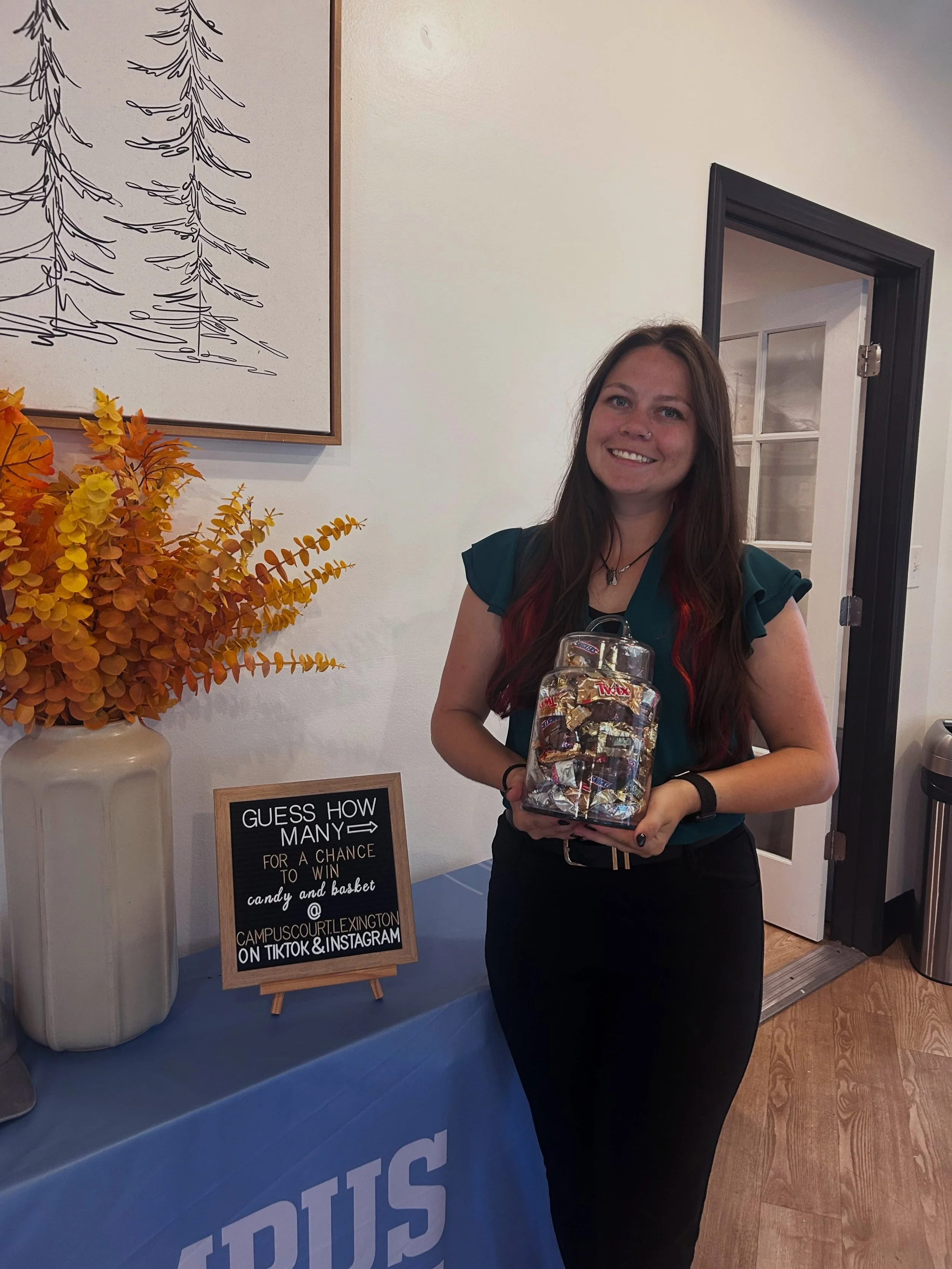 We&rsquo;re wrapping up Resident Appreciation Week with a challenge! Can you guess how many chocolates are in the container at the Leasing Office? 🍫 

⬇️To enter, comment your guess below!⬇️
Only guesses posted in the comments will be eligible to wi