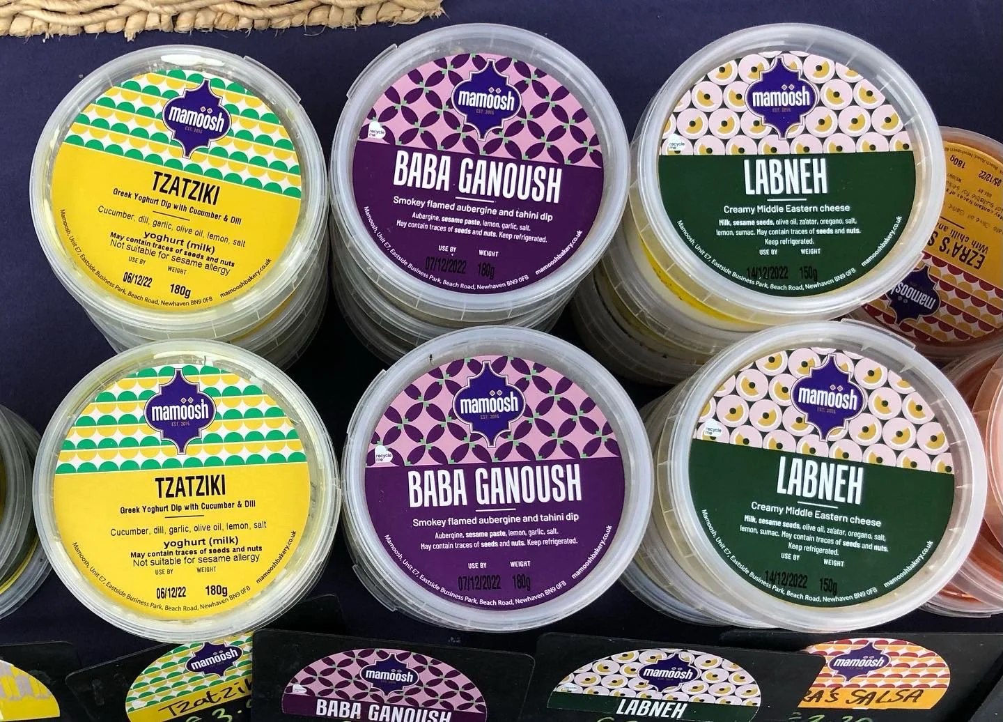 freshly made dips