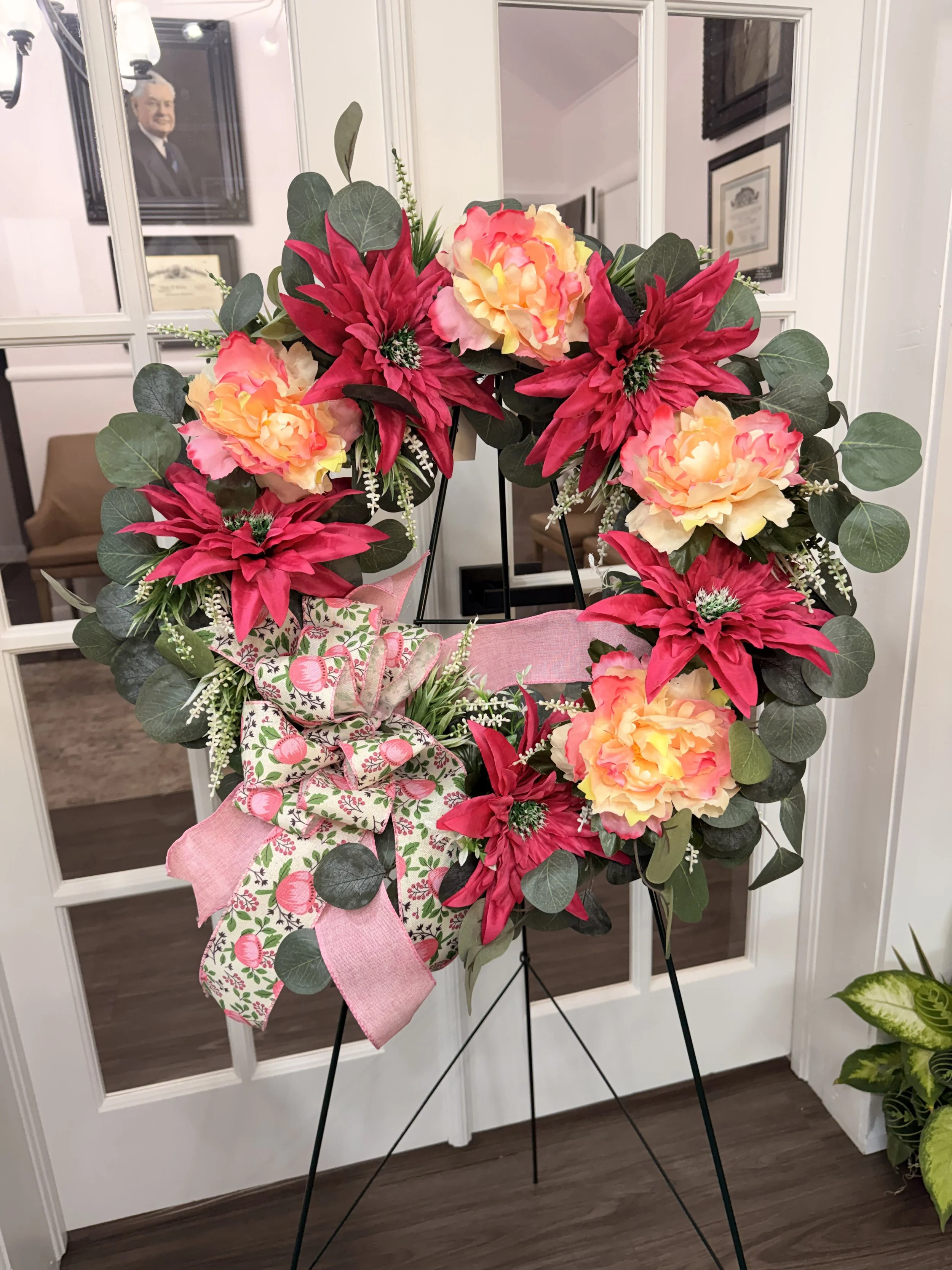 Silk Wreaths, Crosses and Vases