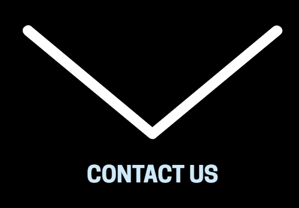 Black background with a white check mark and light blue text that says 'CONTACT US'.