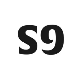 Black text on a white background showing the characters 's9'.
