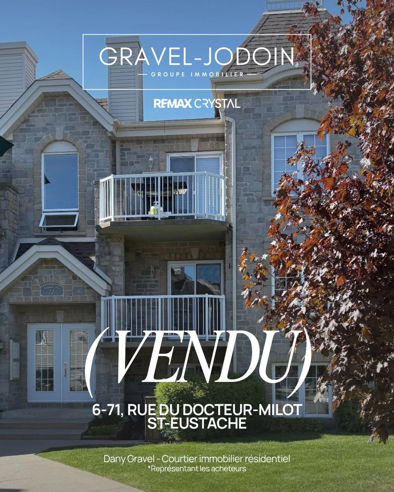 VENDU! 🏡✨
71, rue du Docteur-Milot

Une belle &eacute;tape de franchie pour ma cliente V&eacute;ronique! 🥂

Une transaction qui aura demand&eacute; quelques v&eacute;rifications suppl&eacute;mentaires, de la rigueur et surtout de s&rsquo;assurer qu