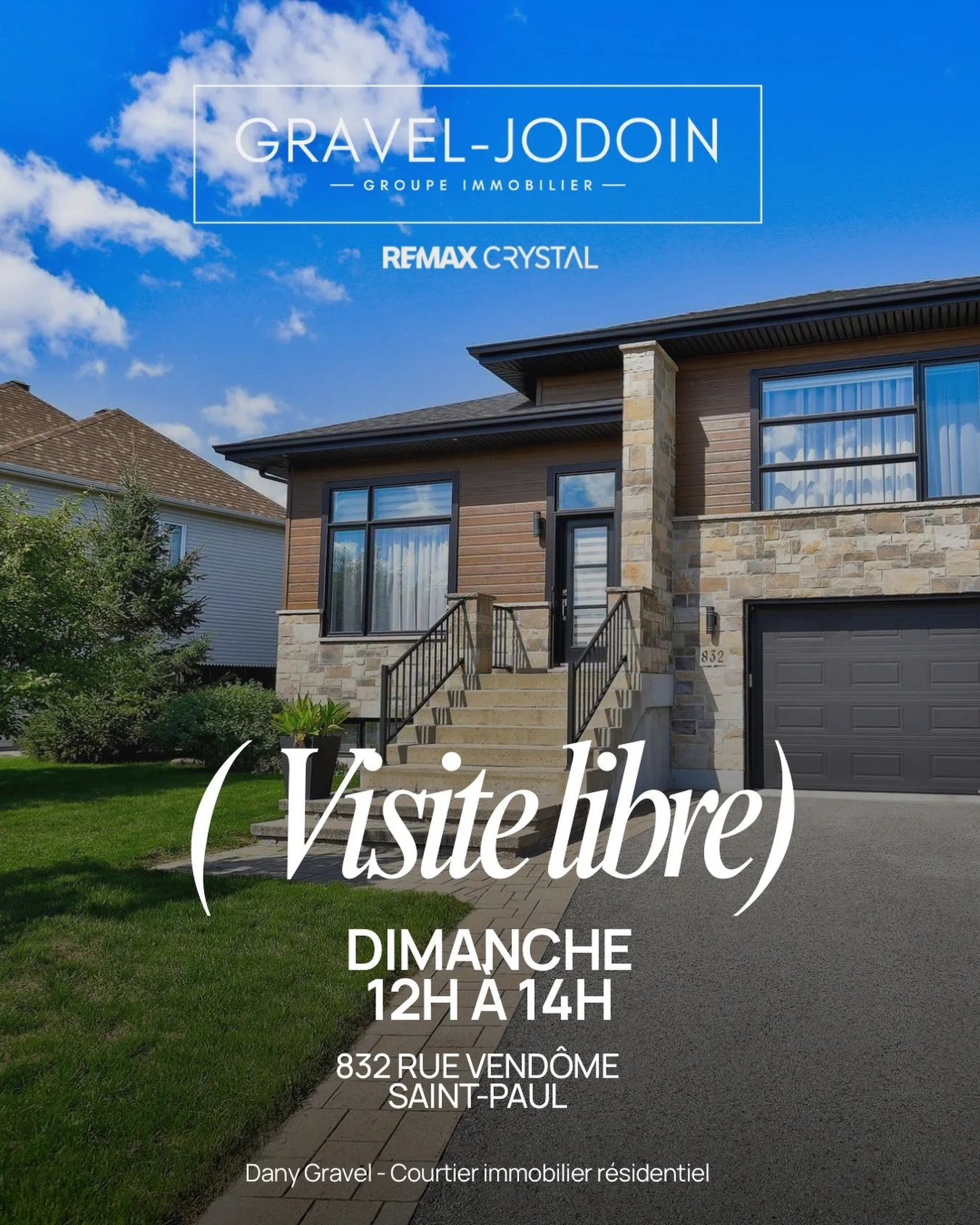 ✨Je serai sur place pour vous accueillir lors de la visite libre ce dimanche. Contactez-moi pour plus d&rsquo;informations!
Centris: 23316538
529 000 $
832, rue Vend&ocirc;me
Saint-Paul, QC J0K 3E0

VISITE LIBRE &mdash; DIMANCHE 23 AO&Ucirc;T, DE 12 
