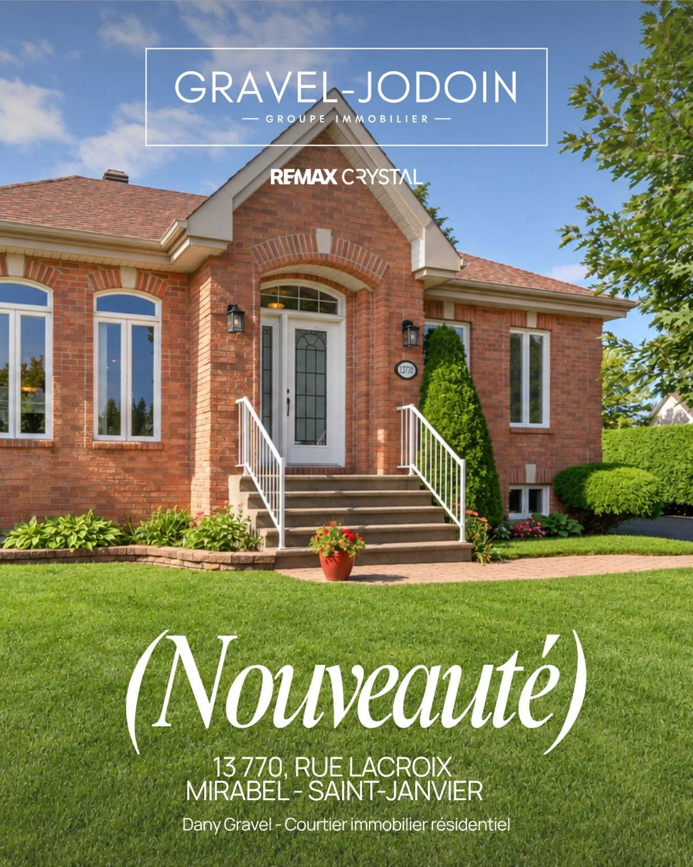 🏡 NOUVEAUT&Eacute; &Agrave; MIRABEL | SAINT-JANVIER

📍 13770, rue Lacroix, Mirabel

Un bungalow qui a &eacute;t&eacute; soigneusement entretenu au fil des ann&eacute;es, situ&eacute; dans un secteur tr&egrave;s pris&eacute; de Saint-Janvier!

&Agra