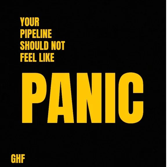 Pipeline pressure has a very particular emotional rhythm to it.

Everything starts to feel urgent.
Every lead feels too important.
Every quiet week suddenly feels personal.

And often the issue is not simply 'not enough leads.'

Usually there&rsquo;s
