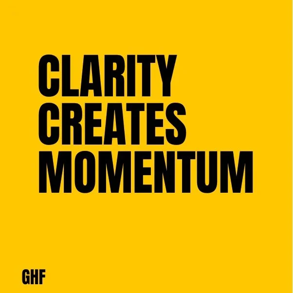 When things feel stuck, our instinct is often to do more. More ideas. More meetings. More activity. More noise.

But in my experience, momentum rarely comes from doing more. It comes from getting clearer. 

Clearer about what matters. Clearer about w