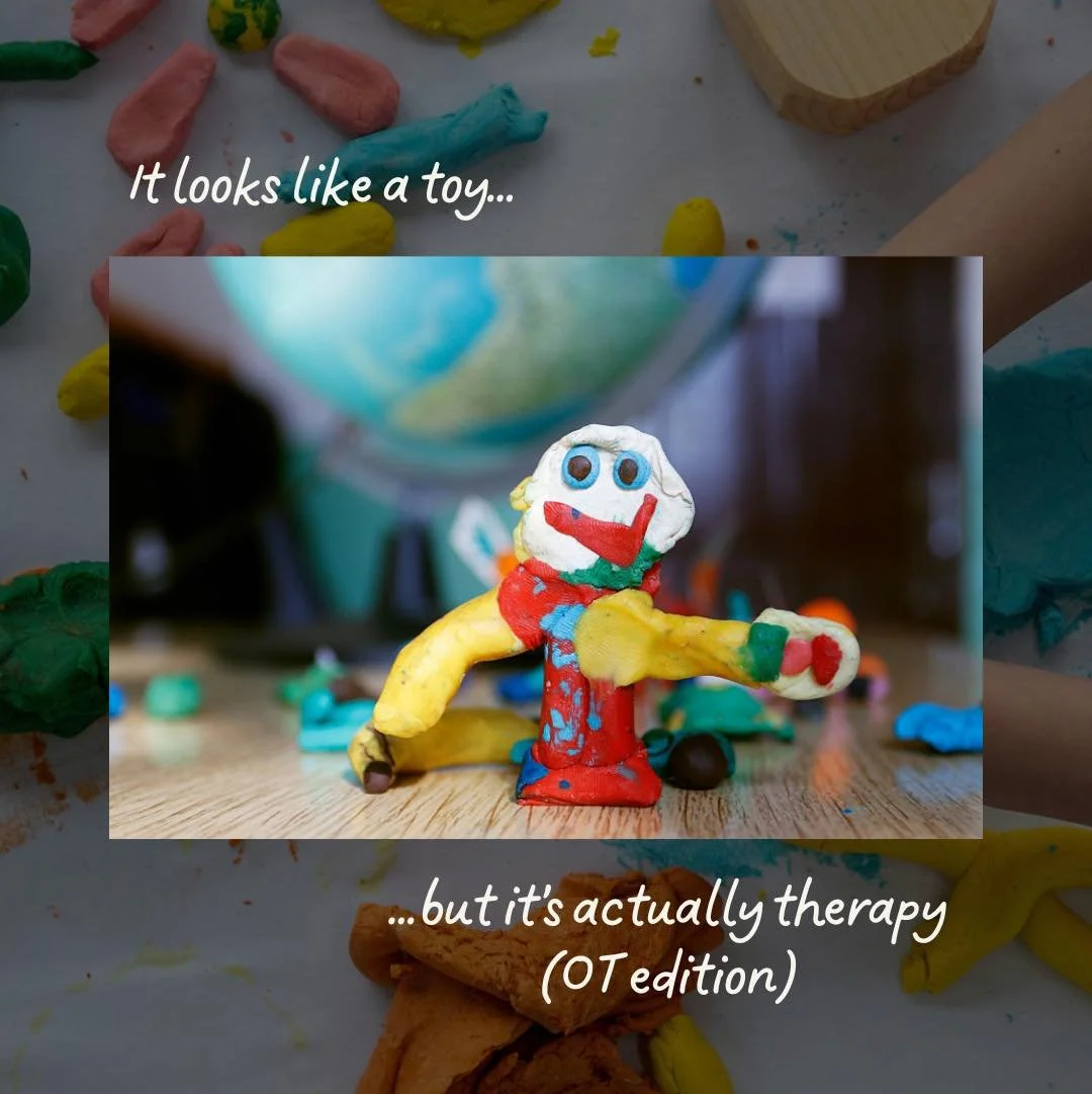 It looks like toys&hellip;
but it&rsquo;s so much more than that.

In occupational therapy, every activity is chosen with intention to help your child build the skills they need for everyday life.

From holding a pencil to getting dressed to staying 