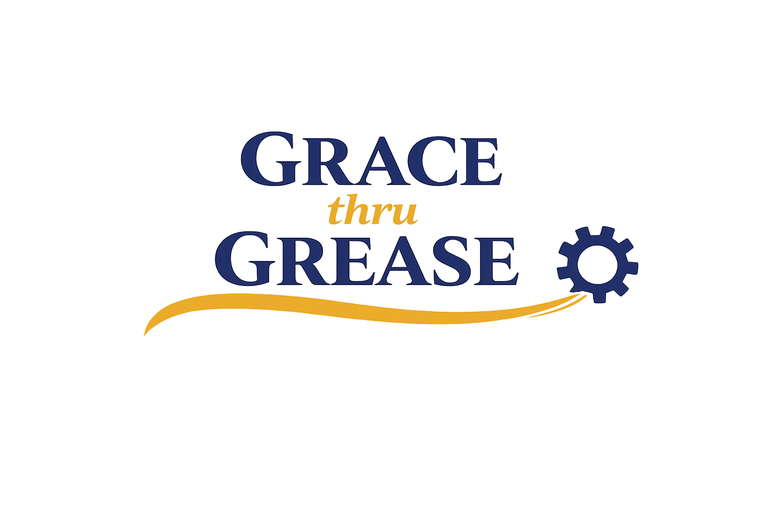 Sign for Grace and Grace with the word 'churn' in the middle, and a gear icon on the right.