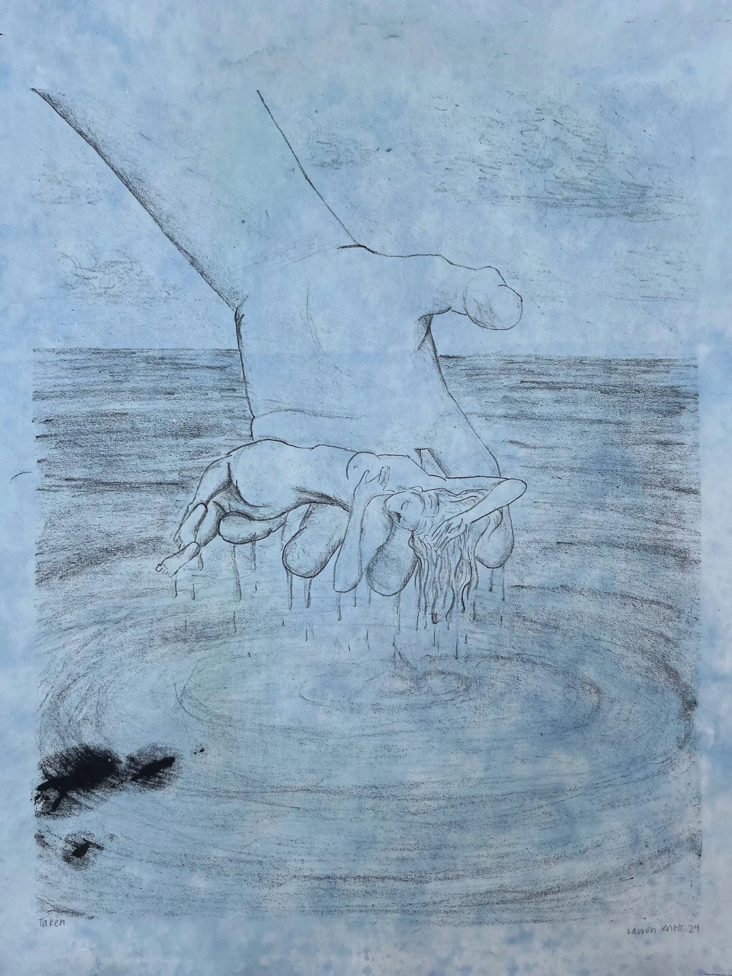 Taken 
Aluminum plate lithograph