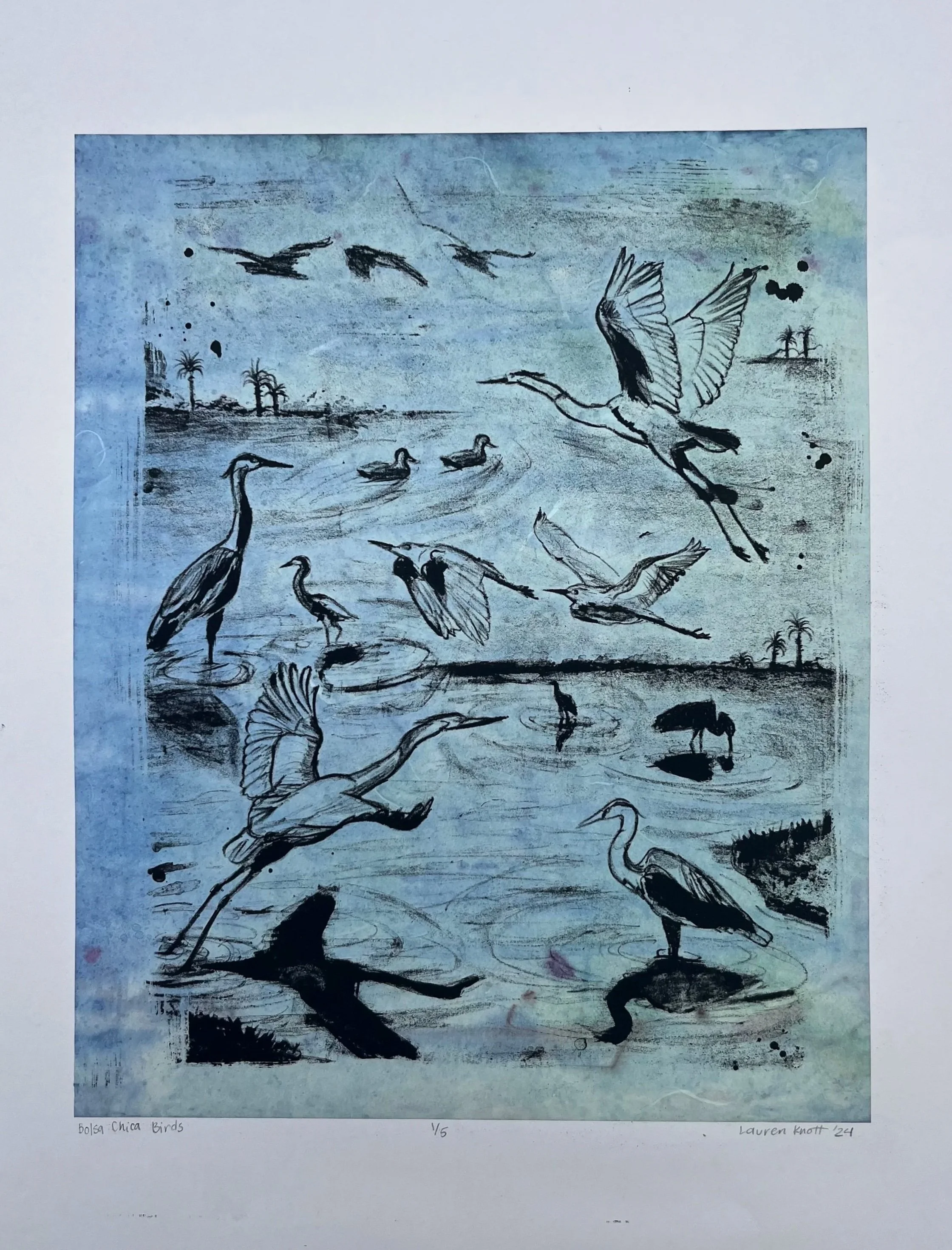 Aluminum plate lithograph