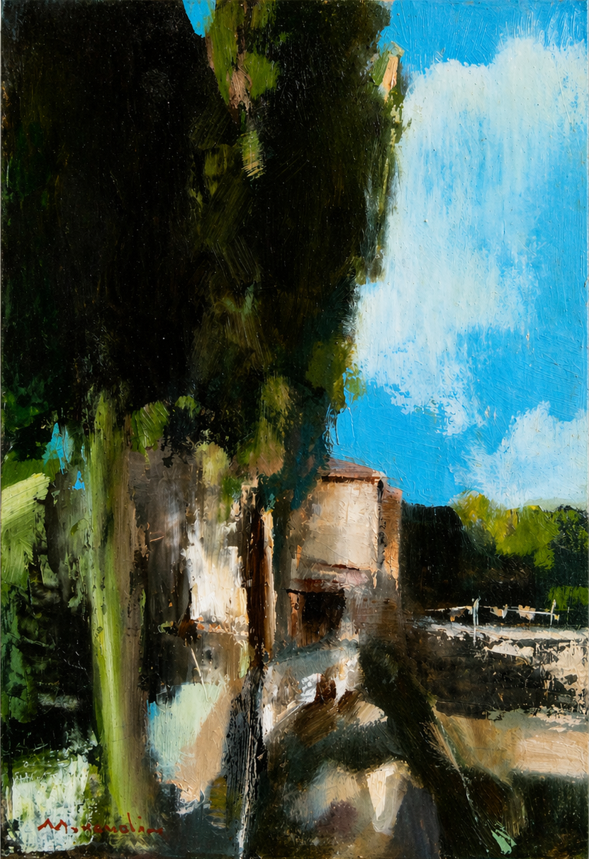 "Terrain Vague - Befa, Tuscany"
Watercolor on Arches 600 gsm 100% cotton paper, mounted on wood board
20.5 × 30.5 cm
2022
Unframed