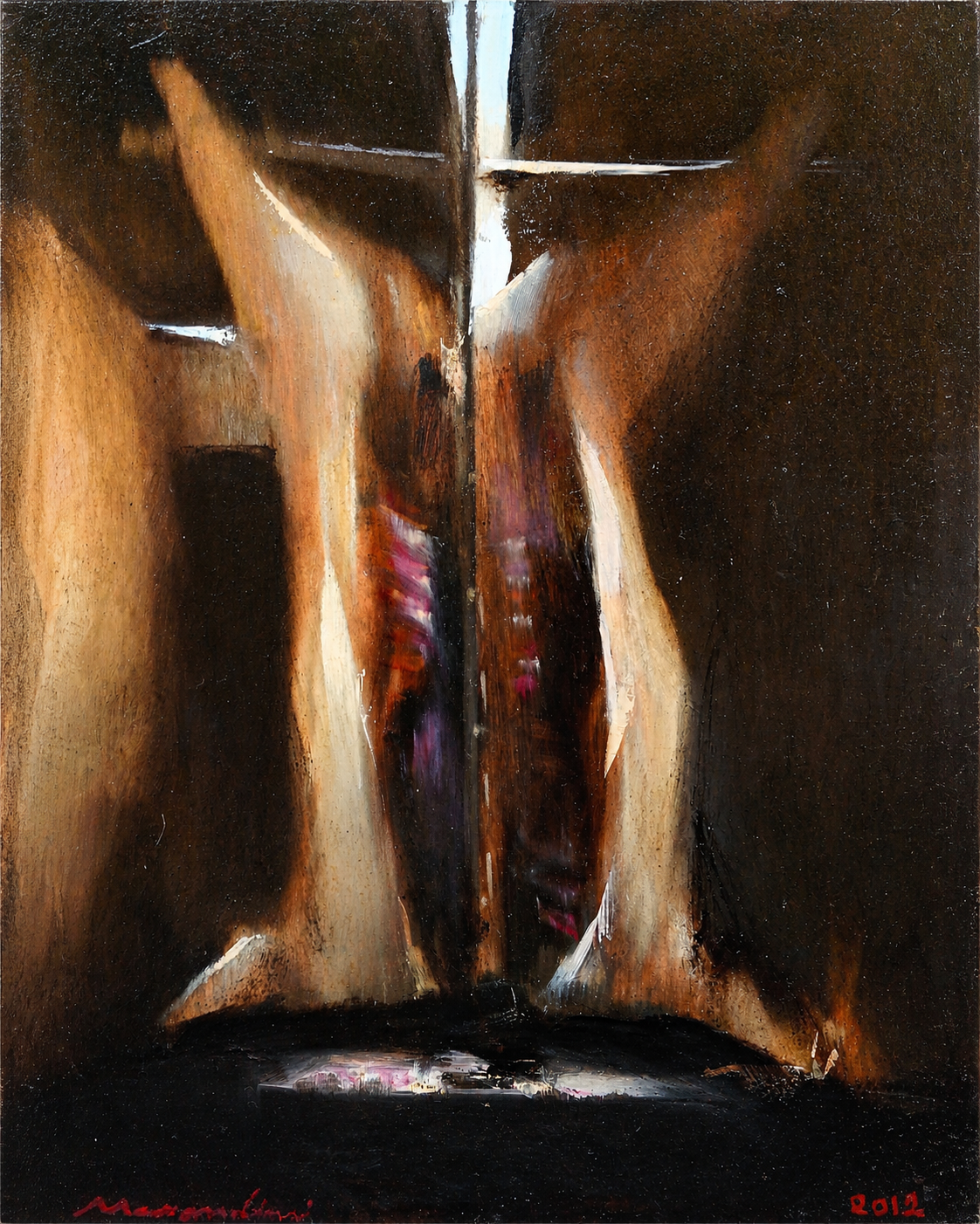 "Vacca Party"
Oil on panel
20.5 × 30.5 cm
2012