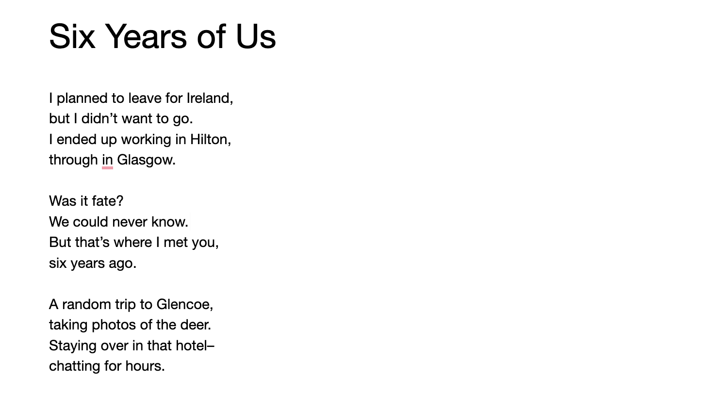 Six Years of Us