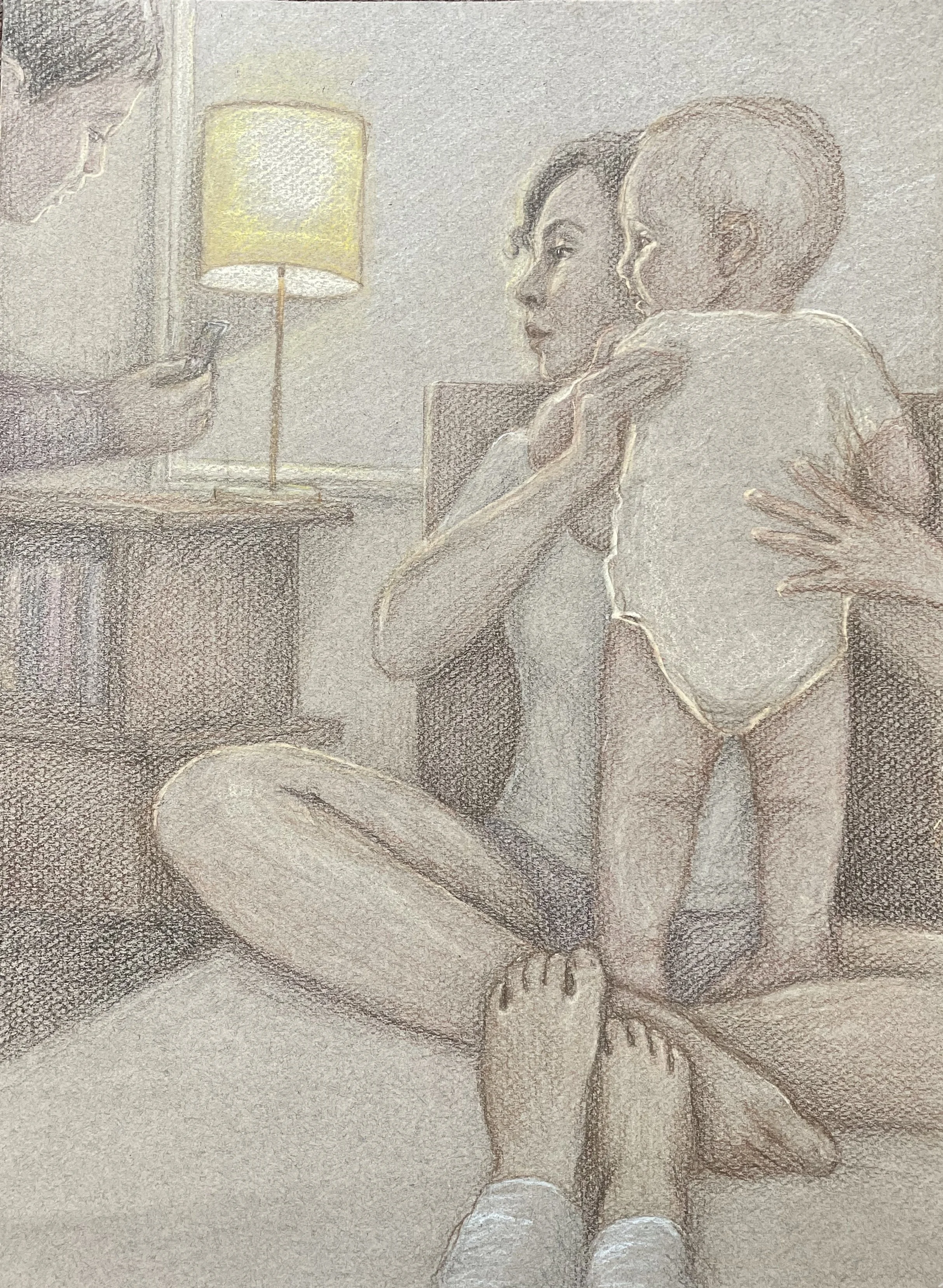 Family portrait (2024)
Colored pencil on paper