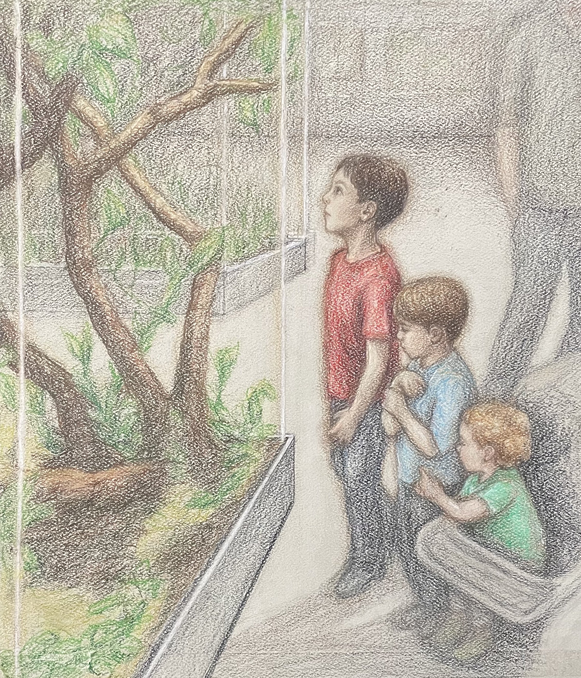 The Oldest
Colored pencil on paper

From a series about how we are shaped by our relationships and seen differently within the contexts of our relationships, particularly how familial relationships affect the way we are seen and how we see the world.