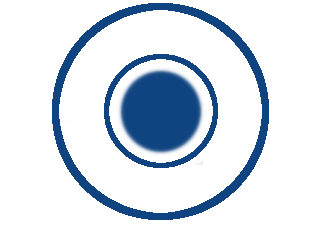 Close-up of a camera lens with a focus ring and lens markings