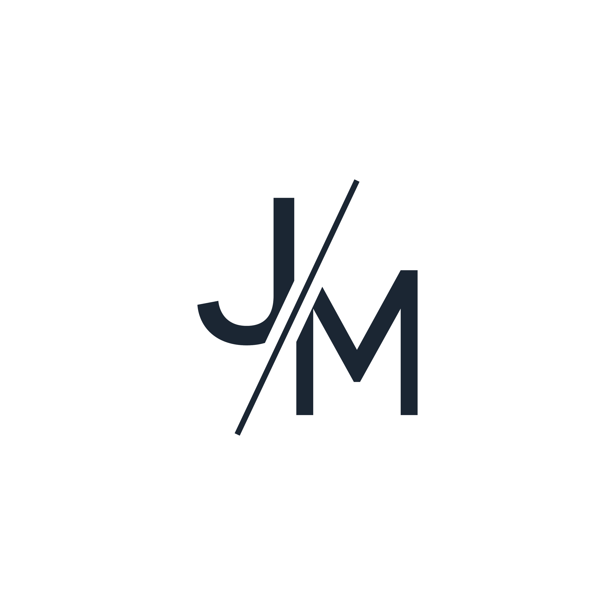 Logo with the initials J and M separated by a diagonal line.
