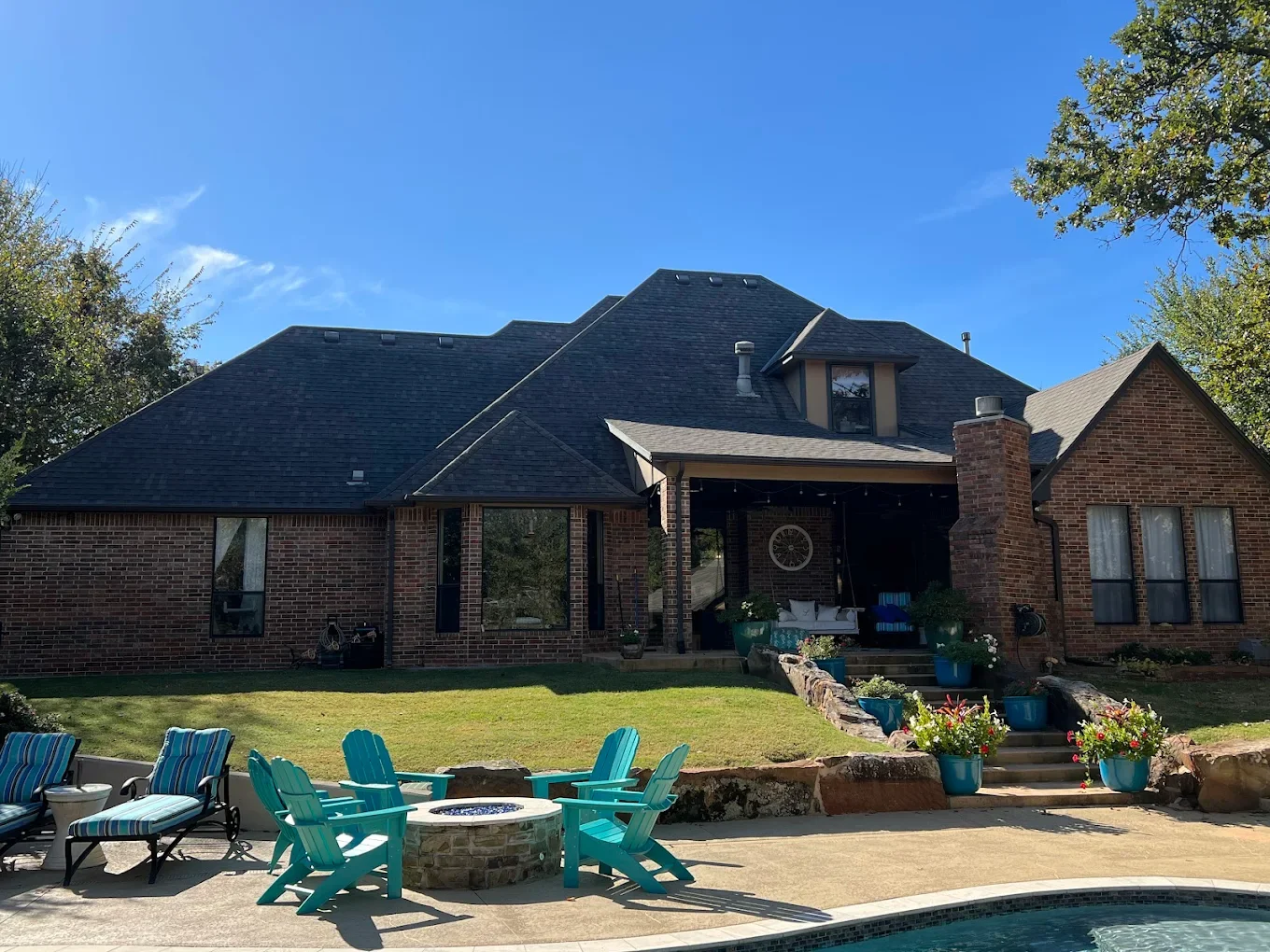 residential roofing on a home in Oklahoma City