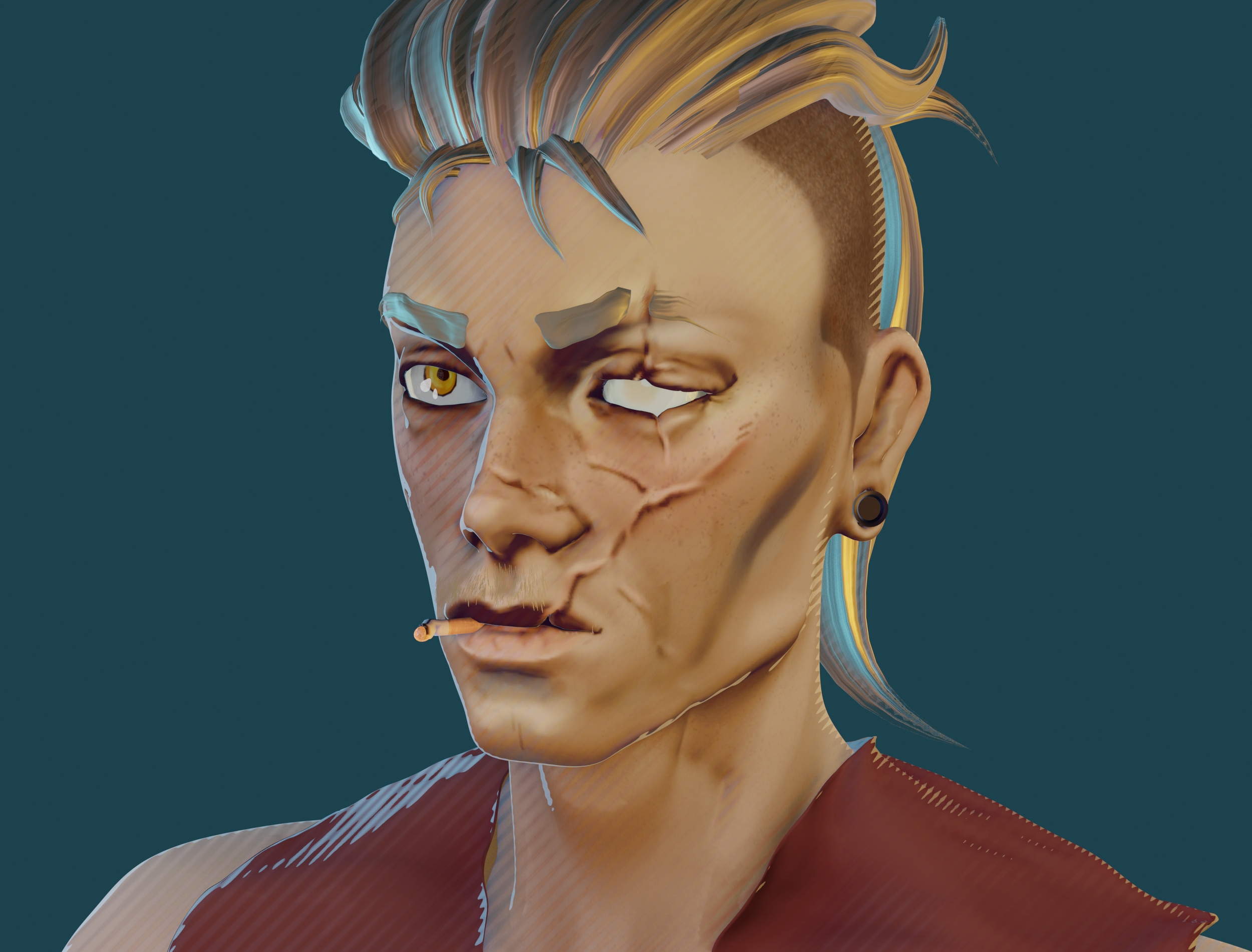 Stylized 3D Character of my original character, Cliff Made using Blender & Substance Painter.
