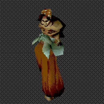 Low-poly Idle Animation of my original character, Nokori.