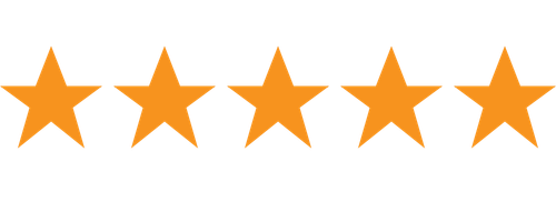 Five gold stars in a row indicating a five-star rating.