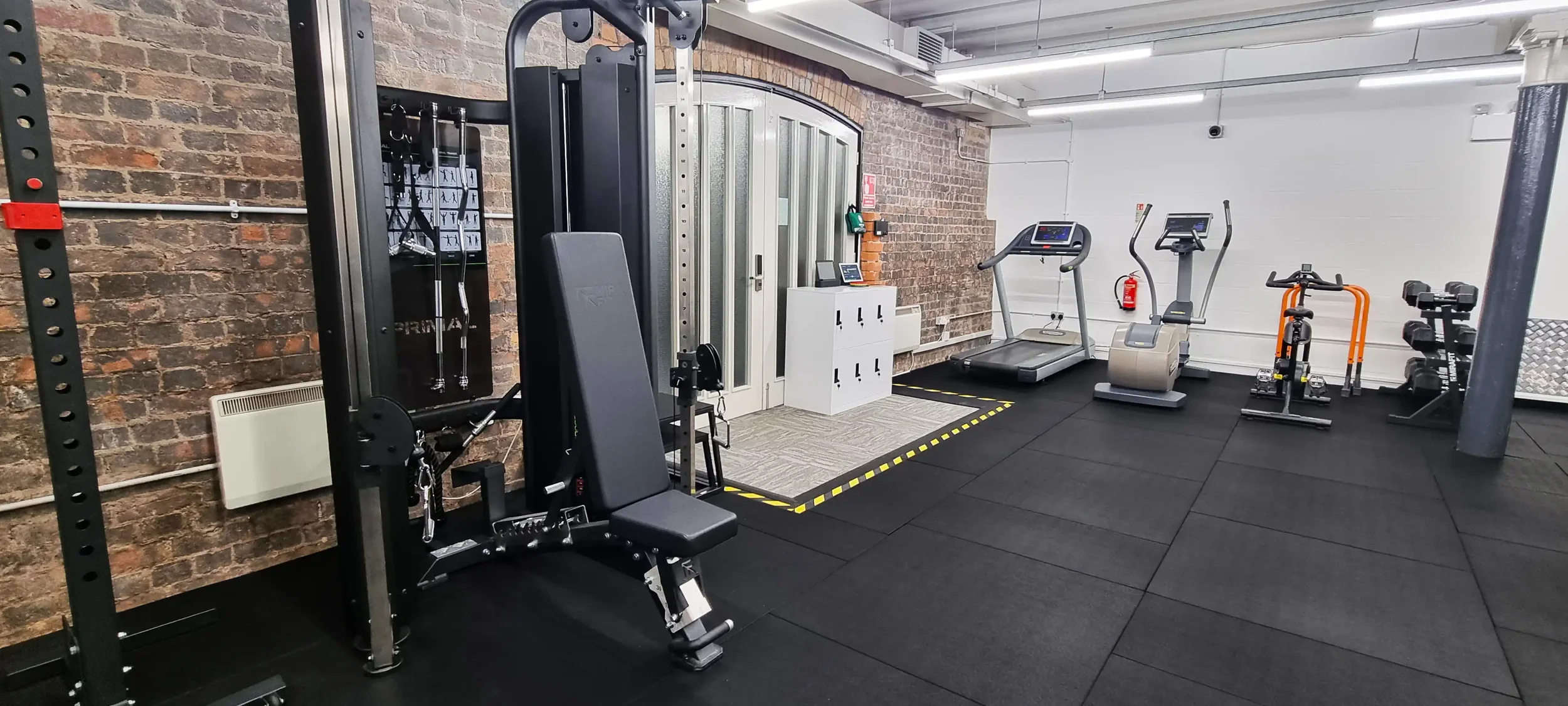 Cable machine, treadmill and crosstrainer at Vitality MicroGym Derby