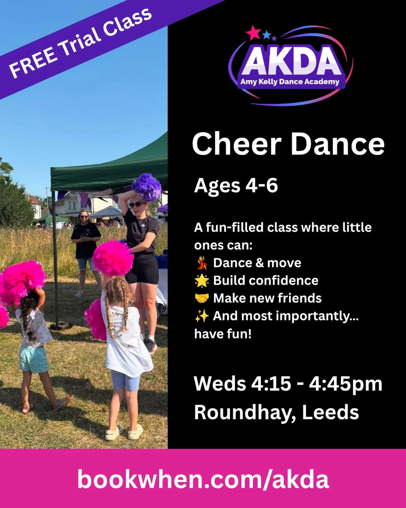 Got a little one who is always on the go? 🤸&zwj;♀️💖

Our Cheer Dance class is designed especially for ages 4&ndash;6. It&rsquo;s the perfect opportunity for little ones to try something new, burn off some energy, make friends and start building the