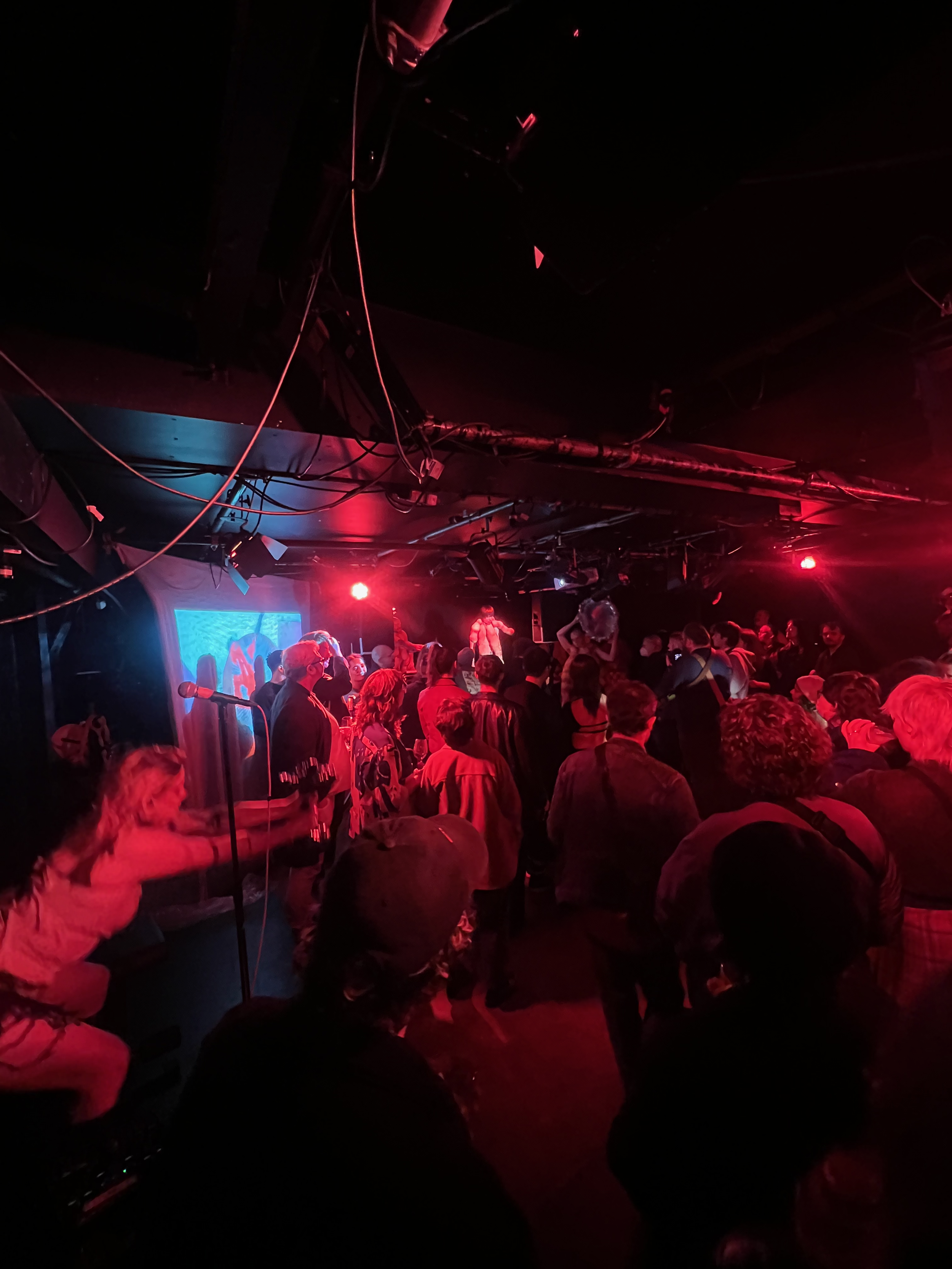 A photo at the Basement theatre during a Grecco Romank show