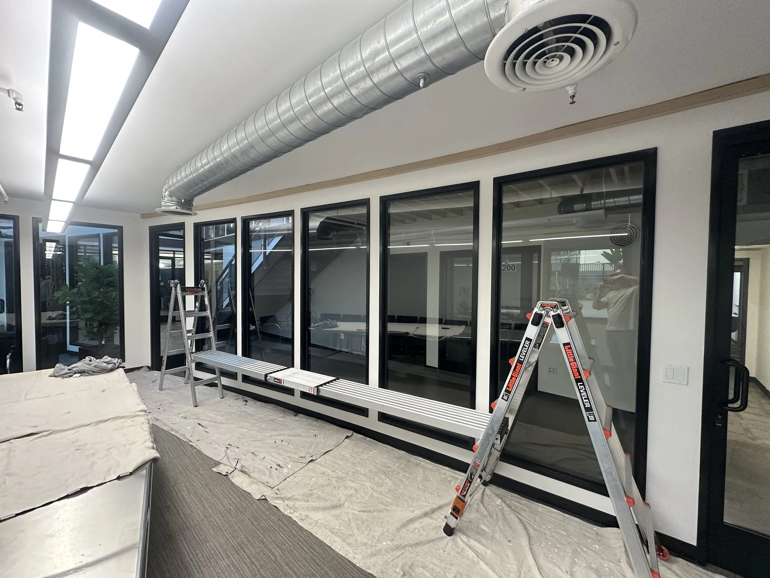 commercial window and trim installation – clean exterior finish by Jewison Company