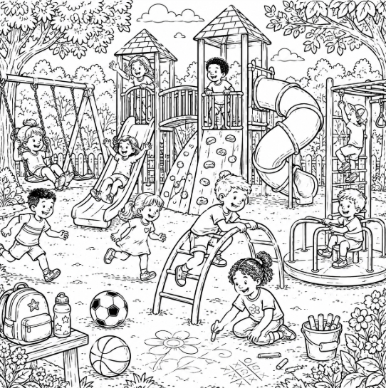 Busy Playground Coloring Adventure.png